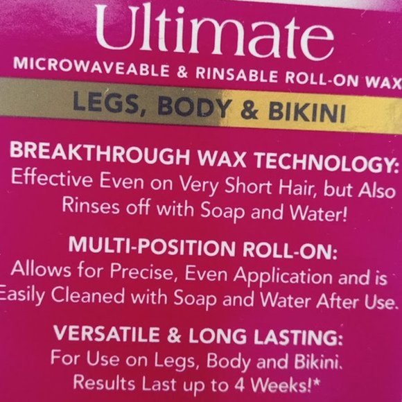 New In Box Nair Hair Remover Ultimate Microwaveable & Rinseable Roll-On Wax - Picture 8 of 12